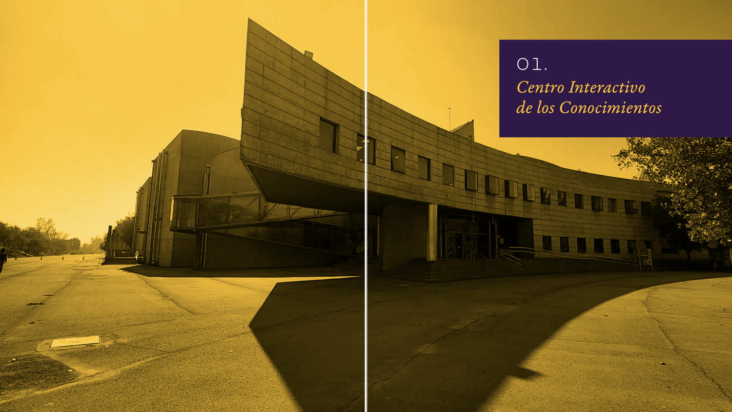 Portadilla de capítulo con fotografía en duotono y numeración.